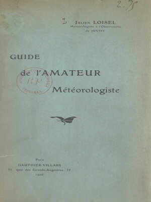 cover image of Guide de l'amateur météorologiste